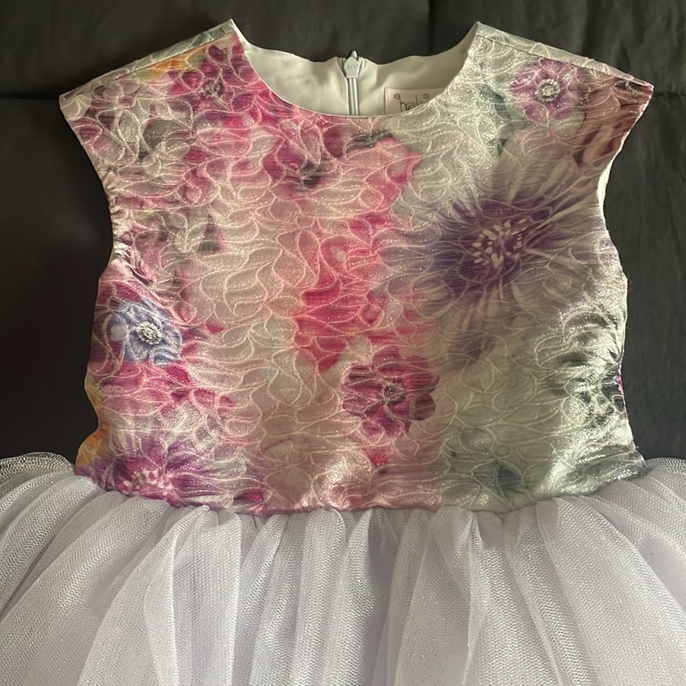 Halabaloo dress with tulle for girls, size 2T - Picture 2 of 5